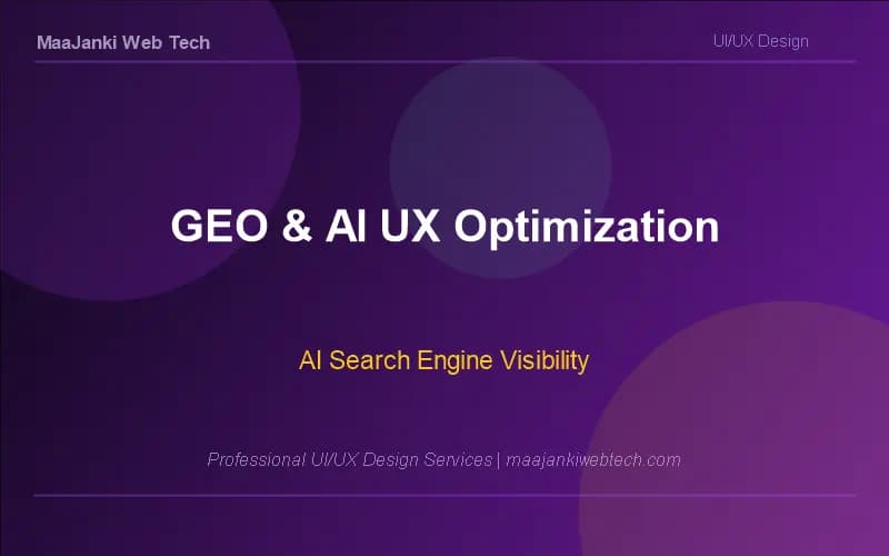 GEO thought leadership and AI search optimization for UI/UX by MaaJanki Web Tech