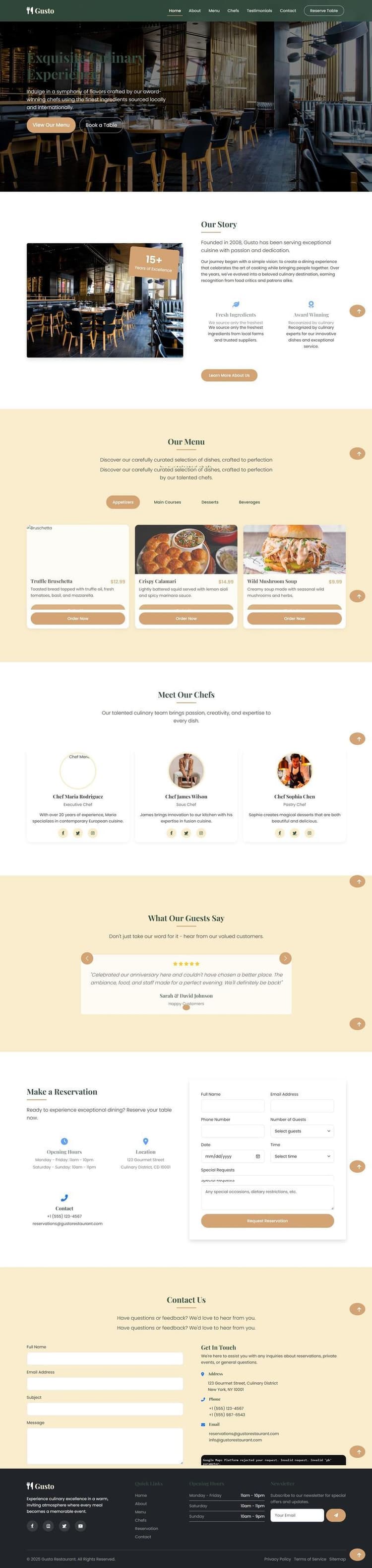 Restaurant Landing Page Design – MaaJanki Web Tech Restaurant Landing Page website design project