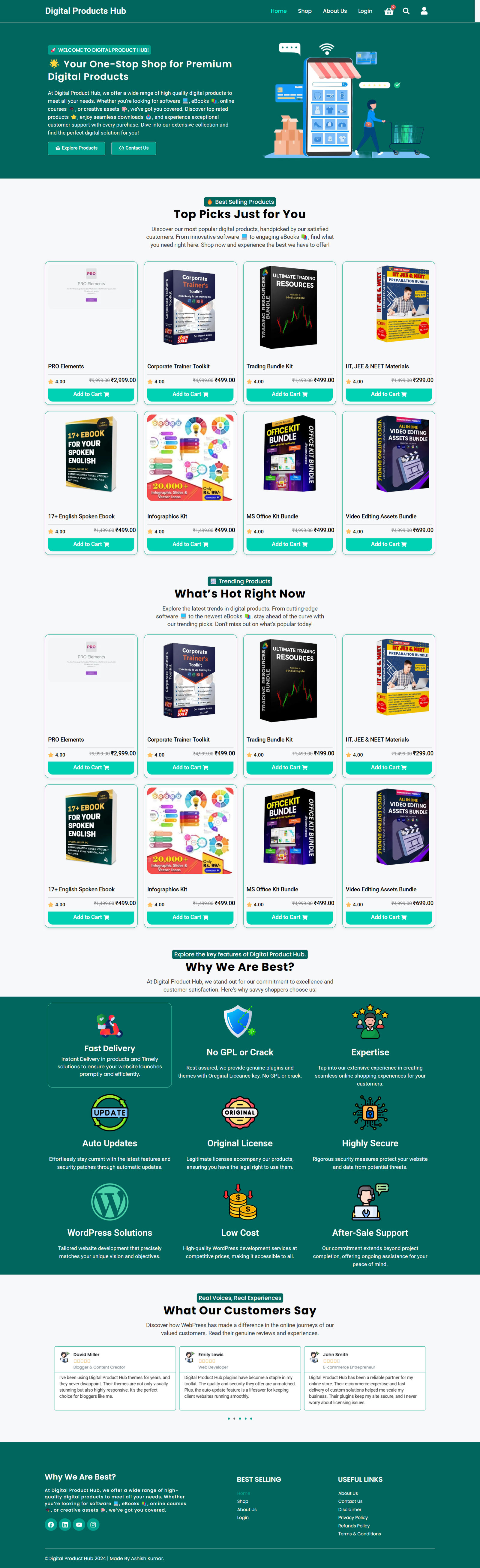 E-Commerce Website website design project
